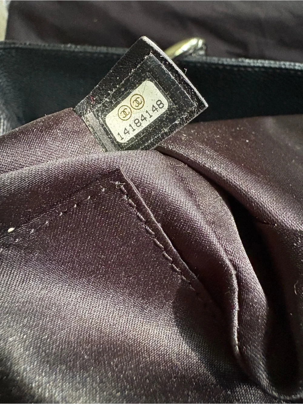 CHANEL Black Quilted Caviar Leather Tote with Silver Chain Handles